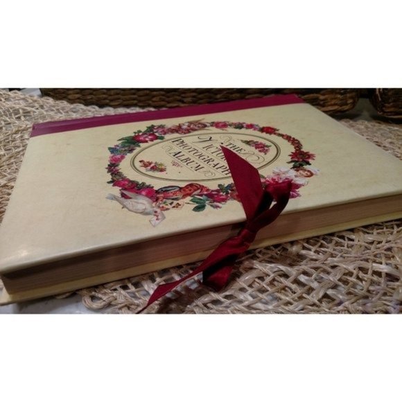 Vintage Victorian Photo Album w/ Ribbon Tie, Hardcover, EUC - Picture 2 of 10